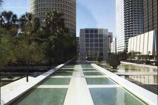A view south across Kiley Garden in Tampa after originally built.