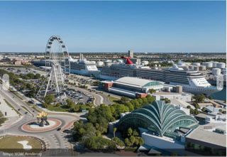 Rendering of a tall ferris wheel near Florida Aquarium and future cruise terminals.