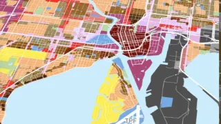 Digital map of downtown future land use.